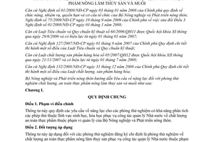 Thông tư 54/2011/TT-BNNPTNT yêu cầu năng lực phòng thử nghiệm chất lượng