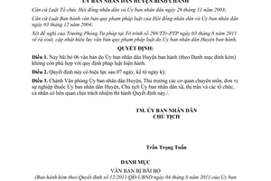 Quyết định 12/2011/QĐ-UBND bãi bỏ văn bản Ủy ban nhân dân huyện Bình Chánh