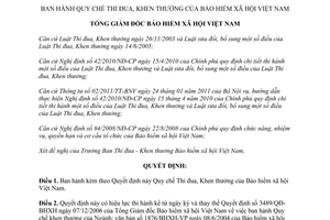 Quyết định 838/QĐ-BHXH năm 2011 Quy chế Thi đua Khen thưởng