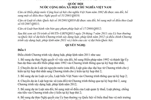 Nghị quyết 07/2011/QH13 Chương trình xây dựng luật, pháp lệnh năm 2012