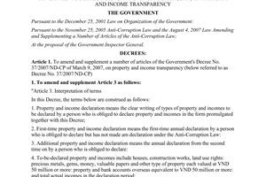 Decree No. 68/2011/ND-CP amending and supplementing a number of articles of the