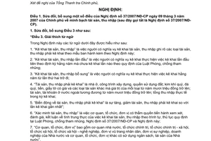 Nghị định 68/2011/NĐ-CP sửa đổi Nghị định 37/2007/NĐ-CP minh bạch tài sản