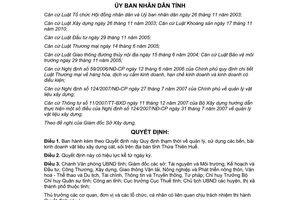 Quyết định 1617/QĐ-UBND năm 2011 quản lý sử dụng bến bãi kinh doanh vật liệu