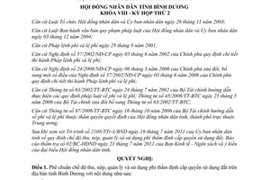 Nghị quyết 39/2011/NQ-HĐND8 chế độ thu, nộp, quản lý và sử dụng phí thẩm định