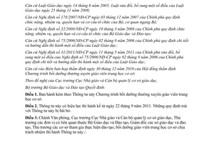 Thông tư 31/2011/TT-BGDĐT Chương trình bồi dưỡng thường xuyên giáo viên