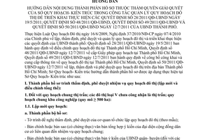 Hướng dẫn 2345/HD-SQHKTthành phần hồ sơ thuộc thẩm quyền giải quyết Sở Quy hoạch