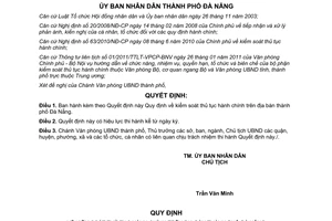 Quyết định 6898/QĐ-UBND 2011 kiểm soát thủ tục hành chính Đà Nẵng