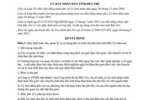 Quyết định 21/2011/QĐ-UBND mức thu, quản lý và sử dụng phí vệ sinh