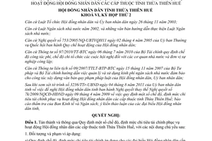 Nghị quyết 02/2011/NQ-HĐND chi tiêu tài chính phục vụ hoạt động Hội đồng