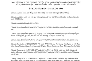 Quyết định 20/2011/QĐ-UBND Quy chế đấu giá quyền sử dụng đất