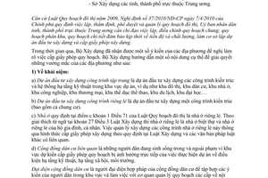 Công văn 1277/BXD-KTQH hướng dẫn cấp Giấy phép Quy hoạch