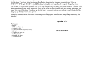 Công văn 664/SXD-KTTH hướng dẫn mẫu hợp đồng thi công xây dựng công trình