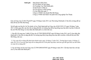 Công văn 3918/UBND-ĐTMT gia hạn thời gian hoàn thành việc nộp tiền sử dụng đất