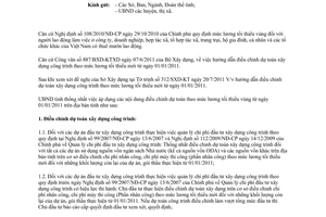 Công văn 970/UBND-XD hướng dẫn điều chỉnh dự toán xây dựng công trình