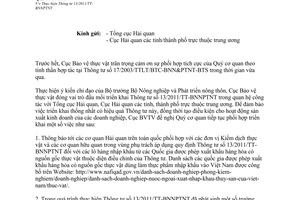 Công văn 1295/BVTV-QLATTPMT thực hiện Thông tư 13/2011/TT-BNNPTNT