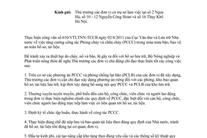 Công văn 4088/BNN-VP tăng cường công tác phòng cháy chữa cháy trong mùa mưa