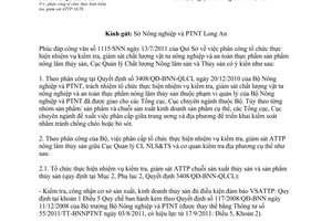 Công văn 1462/QLCL-CL2 phân công tổ chức thực hiện kiểm tra, giám sát an toàn