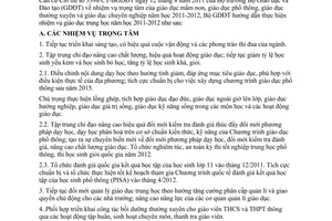 Công văn 5358/BGDĐT-GDTrH hướng dẫn thực hiện nhiệm vụ giáo dục trung học