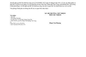 Công văn 5587/VPCP-KTTH  nghĩa vụ thuế chuyển quyền sử dụng đất