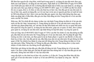 Công văn 223/BTP-KHTC đưa thông tin đấu giá, đấu thầu tài sản nhà nước