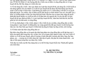 Công văn 86/BXD-KTQH hướng dẫn lấy ý kiến cá nhân và cộng đồng dân cư