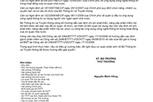 Công văn 2589/BTTTT-ƯDCNTT hướng dẫn xác định chi phí phát triển, nâng cấp phần