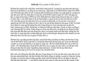 Công văn 95/QLCS-DPAS đưa thông tin đấu thầu, đấu giá tài sản nhà nước