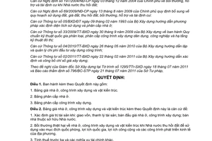Quyết định 33/2011/QĐ-UBND giá nhà ở, công trình xây dựng và vật kiến trúc
