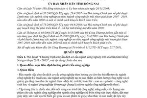 Quyết định 2048/QĐ-UBND năm 2011 phê duyệt Chương trình chuyển dịch cơ cấu ngành