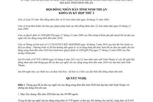 Nghị quyết 21/2011/NQ-HĐND Đề án đào tạo nghề lao động nông thôn đến 2020 Ninh Thuận