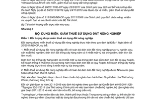 Thông tư 120/2011/TT-BTC hướng dẫn miễn, giảm thuế sử dụng đất nông nghiệp