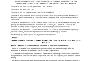 Circular No. 120/2011/TT-BTC guiding Decree No.20/2011/ND-CP dated 23/03/2011