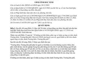 Quyết định 99/2011/QĐ-UBND sửa đổi 48/2010/QĐ-UBND Quy chế tổ chức hoạt động thôn khu phố Bắc Ninh