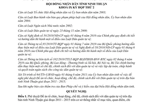 Nghị quyết 18/2011/NQ-HĐND chính sách đối với dân quân tự vệ tỉnh Ninh Thuận