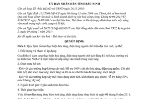 Quyết định 100/2011/QĐ-UBND hỗ trợ thực hiện hỏa táng, điện táng người