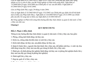 Thông tư 56/2011/TT-BNNPTNT hướng dẫn nhiệm vụ quản lý nhà nước thú y thủy sản