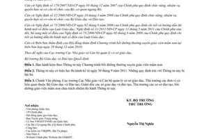 Thông tư 36/2011/TT-BGDĐT Chương trình bồi dưỡng thường xuyên giáo viên mầm non