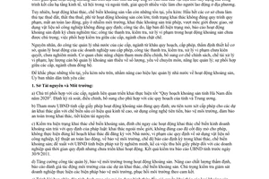 Chỉ thị 02/2011/CT-UBND công tác quản lý nhà nước hoạt động khoáng sản