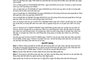 Nghị quyết 27/2011/NQ-HĐND chuyển đổi trường mầm non bán công sang công lập Bình Định