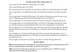 Quyết định 30/2011/QĐ-UBND Quy chế bán đấu giá quyền sử dụng đất để giao đất
