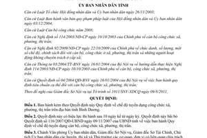 Quyết định 29/2011/QĐ-UBND chế độ tuyển dụng công chức xã phường Bình Dương