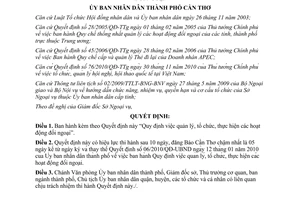 Quyết định 22/2011/QĐ-UBND Quy định quản lý tổ chức thực hiện hoạt động