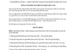 Quyết định 879/QĐ-BHXH  Hội đồng Thi đua – Khen thưởng cơ quan Bảo hiểm