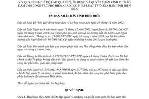 Quyết định 23/2011/QĐ-UBND lập quản lý sử dụng quyết toán kinh phí phổ biến giáo dục pháp luật Điện Biên