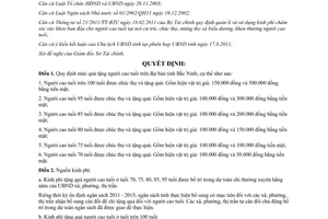 Quyết định 104/2011/QĐ-UBND mức quà tặng người cao tuổi