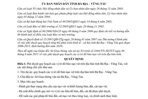 Quyết định 44/2011/QĐ-UBND phê duyệt quy hoạch vị trí đổ bùn nạo vét