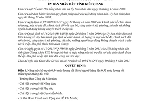 Quyết định 26/2011/QĐ-UBND hỗ trợ các chức danh đoàn thể ấp khu phố Kiên Giang