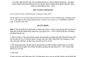 Quyết định 1460/QĐ-TTg phê duyệt Đề án ổn định dân cư, phát triển kinh tế