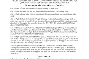 Quyết định 45/2011/QĐ-UBND miễn, giảm học phí, hỗ trợ chi phí học tập