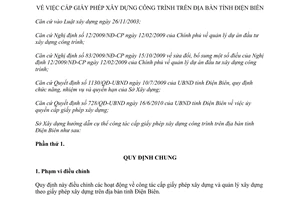 Hướng dẫn 462/HD-SXD cấp giấy phép xây dựng công trình